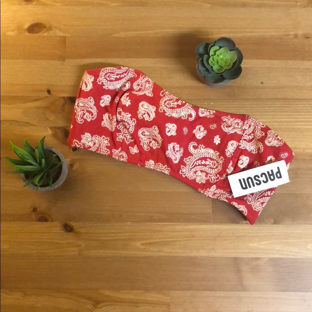 Nollie • red paisley cow girl bandeau